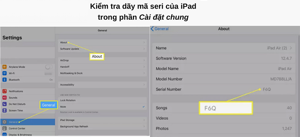 Cách check - kiểm tra bảo hành ipad