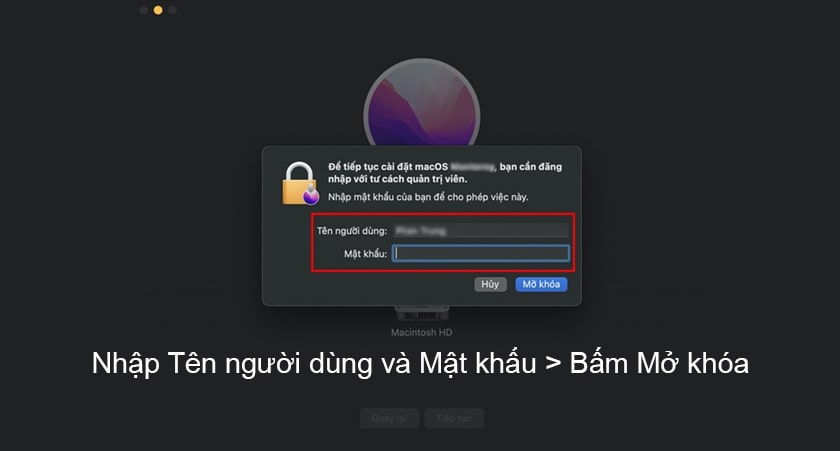 Kết nối Internet trong suốt quá trình cài đặt
