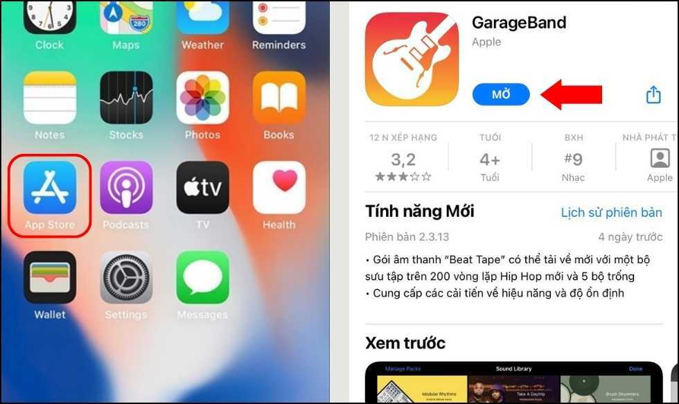 Tải ứng dụng GarageBand