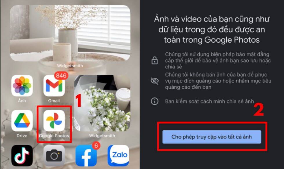 dùng google photo