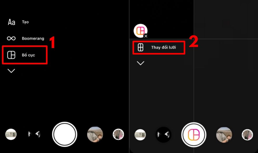 dùng bố cục lưới trên instagram để ghép ảnh 