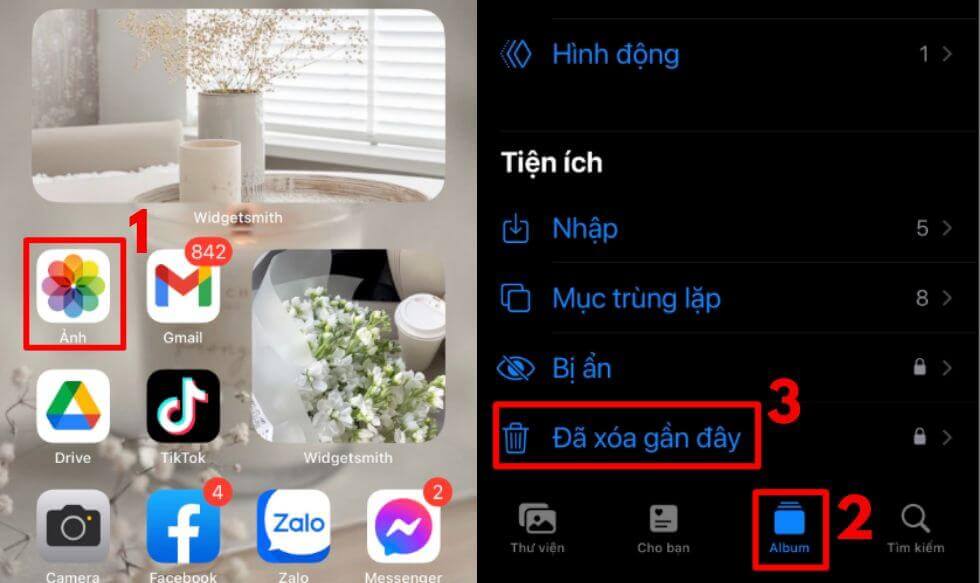 cách khôi phục ảnh đã xóa trên iphone