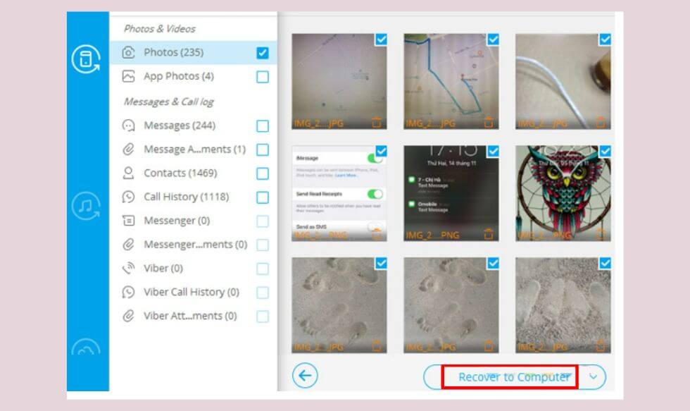 phục hồi ảnh trên iphone