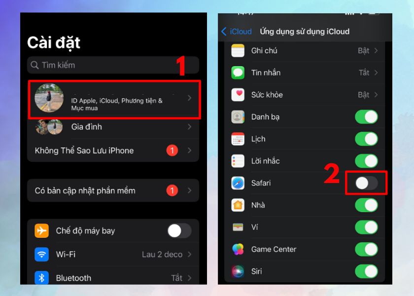 Tắt tự động đồng bộ iCloud, tiết kiệm pin iPhone