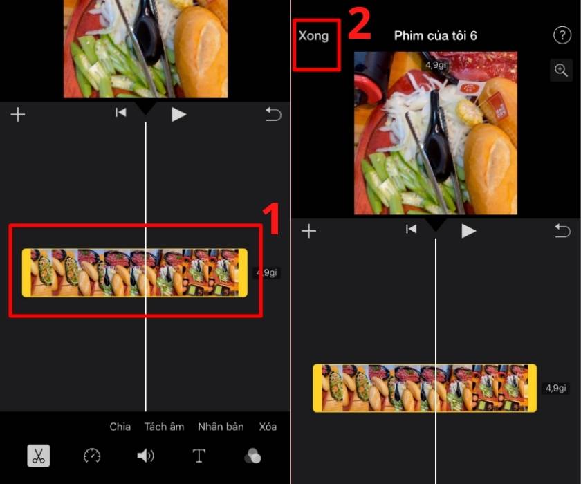 Cách cắt video iPhone bằng iMovie