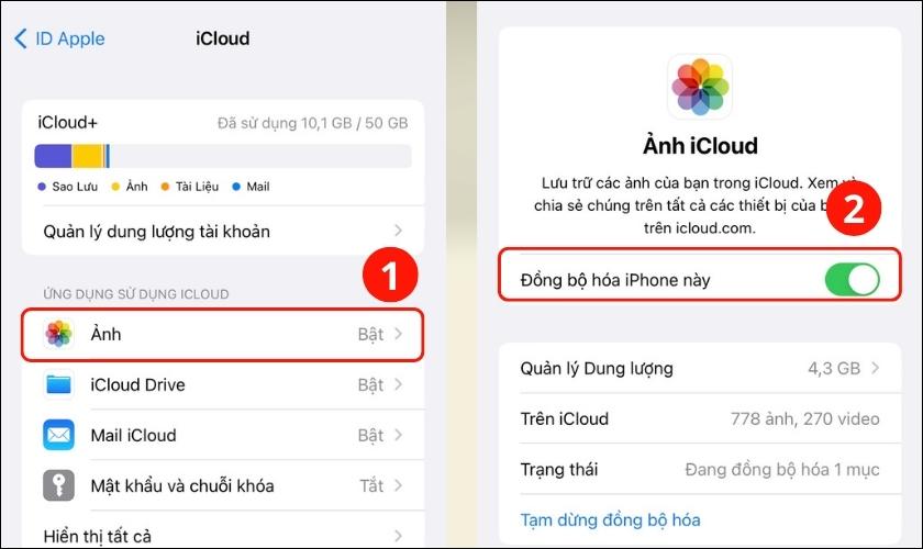 Cách chuyển ảnh từ iPhone sang iPhone bằng iCloud