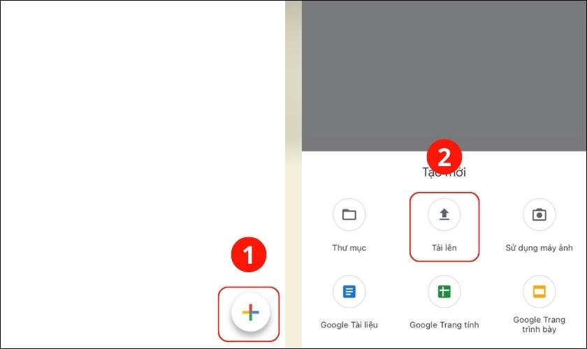 Chọn ảnh cần tải lên Google Drive