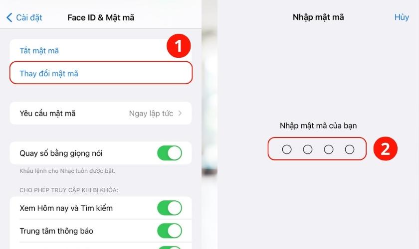 cách đổi mật khẩu iphone