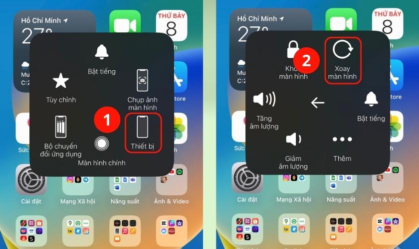 cách xoay màn hình iphone
