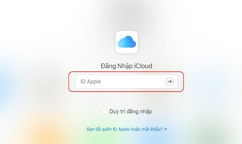 nhập mật khẩu apple 