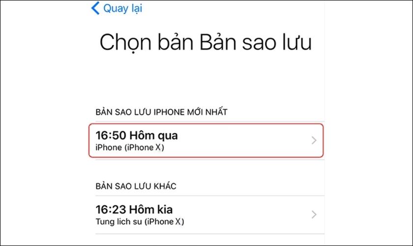 Sao chép dữ liệu từ iPhone sang iPhone bằng iCloud