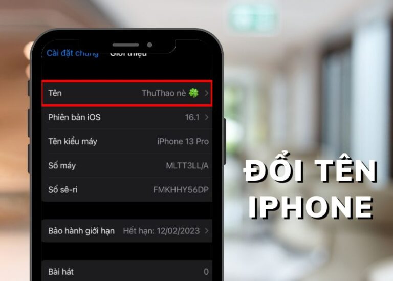 cách đổi tên iphone