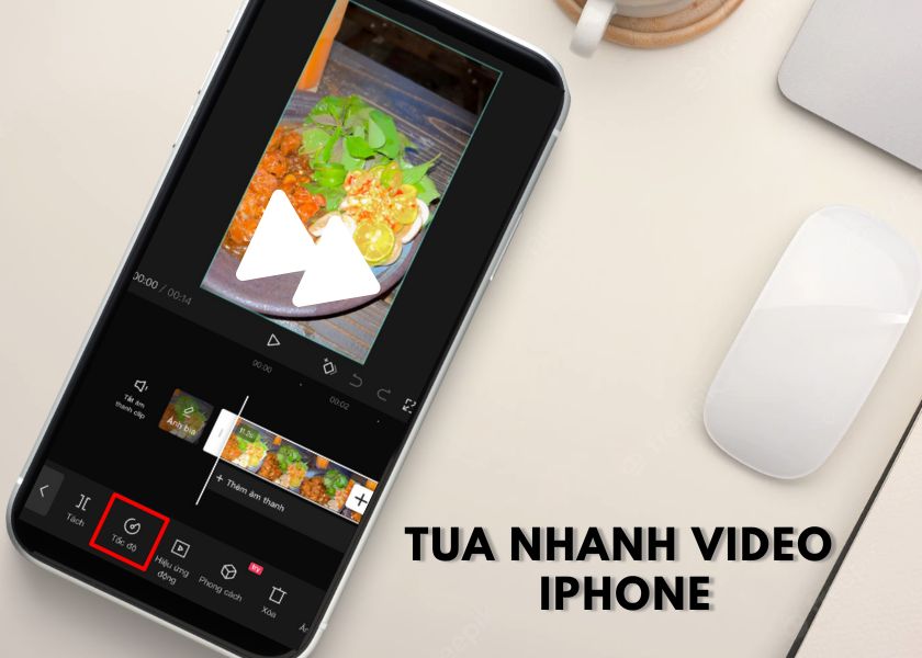 cách tua nhanh video trên iphone