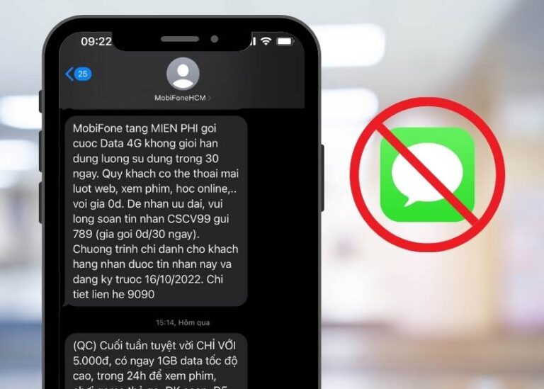 cách chặn tin nhắn trên iphone