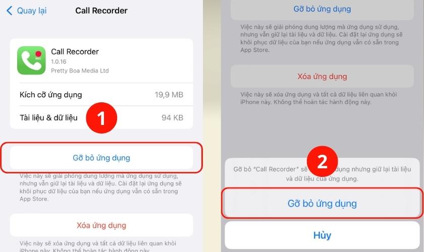 xóa dữ liệu ứng dụng trên iPhone