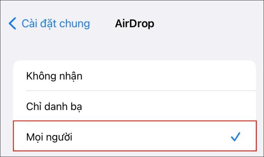 gửi hình ảnh qua quýt AirDrop bên trên iPhone