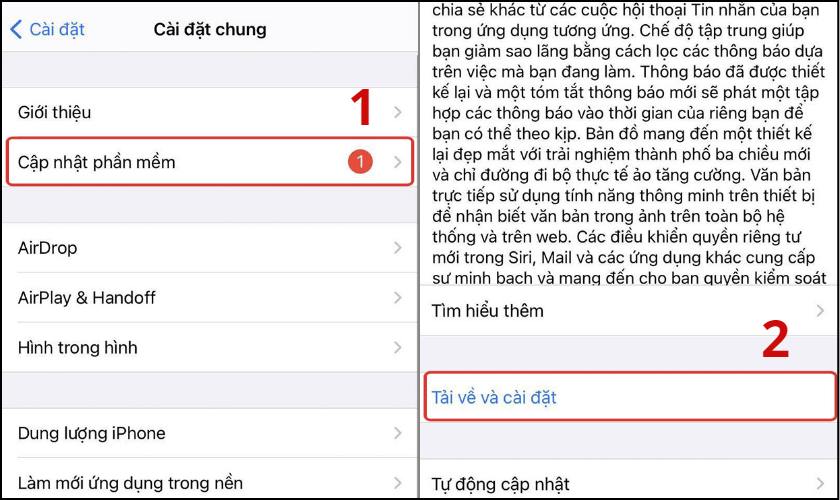 cập nhật ios mới nhất, khắc phục tình trạng iphone sạc không vào pin