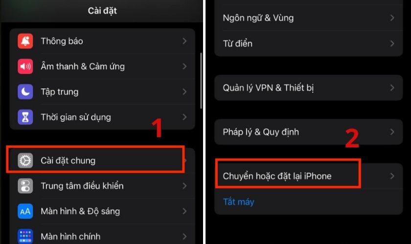 đặt lại iphone để kết nối