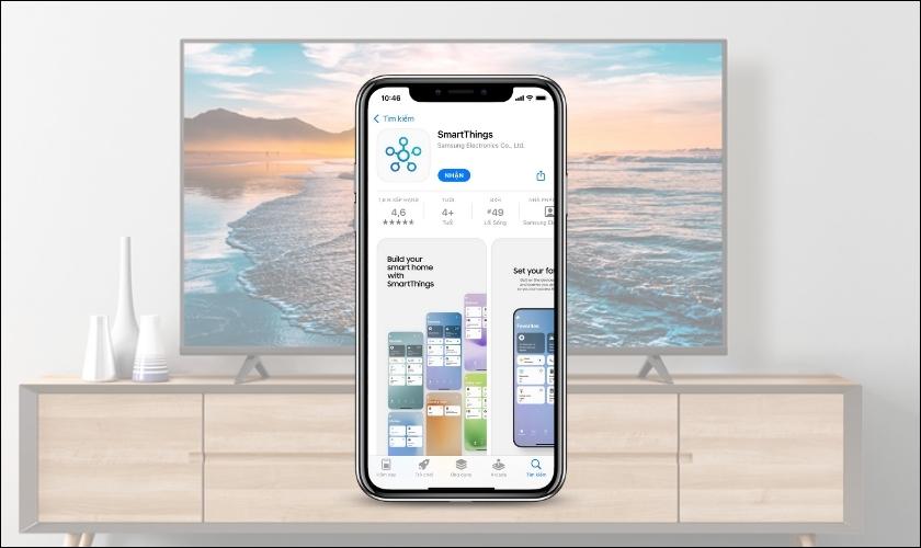 cách phản chiếu màn hình iphone lên tivi samsung bằng smartthings