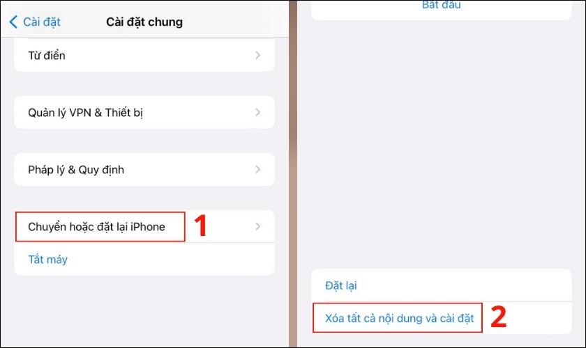 cài đặt lại ịPhone