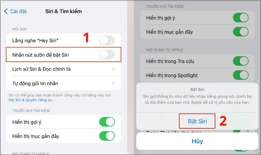 siri trên iphone