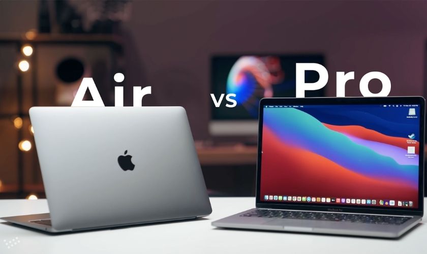 phân biệt thiết kế macbook air và pro