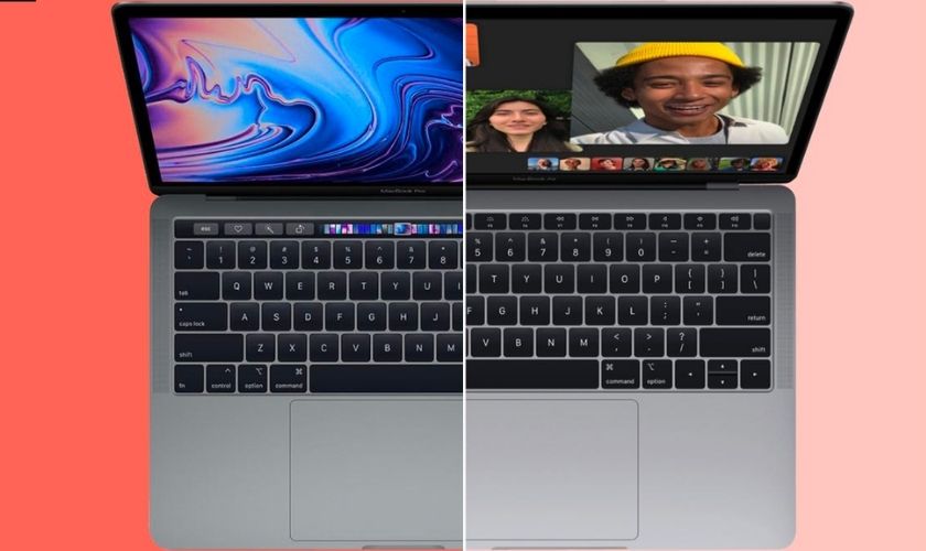 so sánh bàn phím macbook air và pro