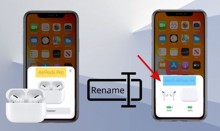 cách thay đổi tên airpods trên iphone, máy tính