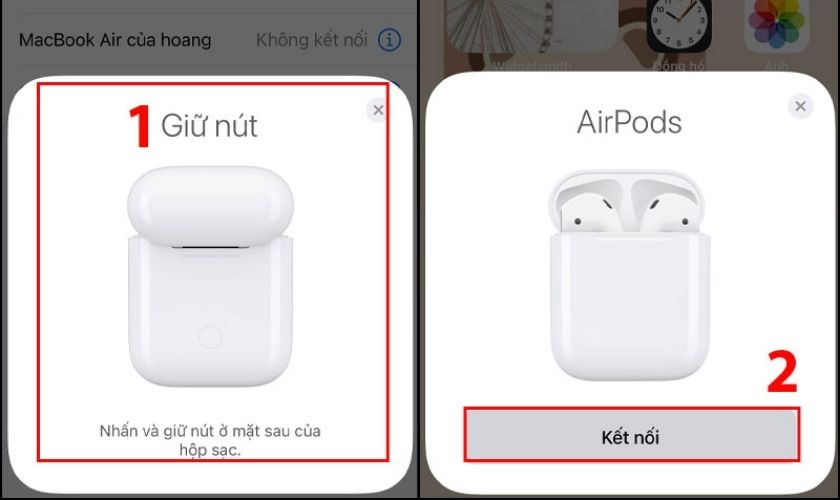 kết nối airpods với iphone