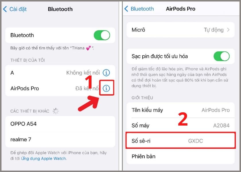 cách check imei airpod thông qua bluetooth