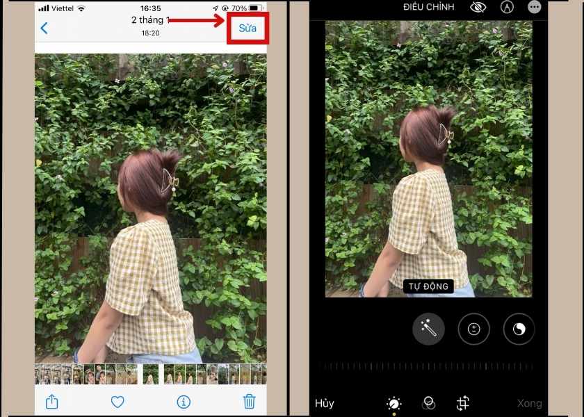 cách chỉnh sửa ảnh trên iphone 