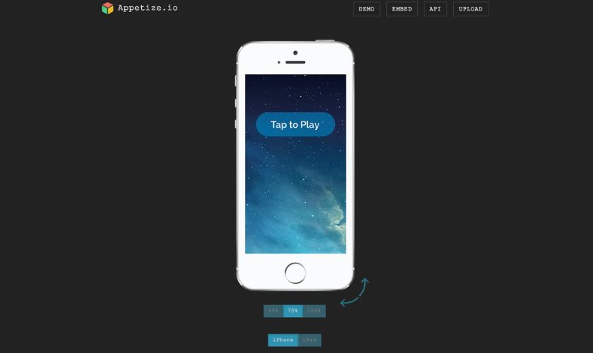 giả lập ios trên PC Appetize.io