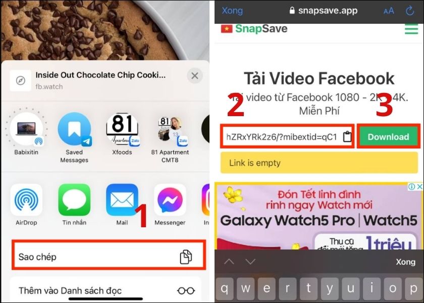 tải video facebook về iphone