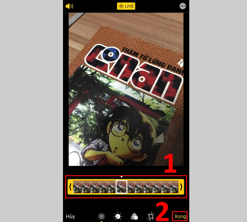 Cắt xén live photo trên iPhone
