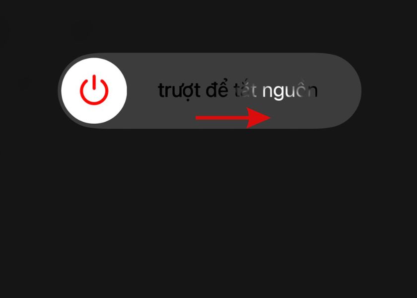 trượt để tắt nguồn iphone