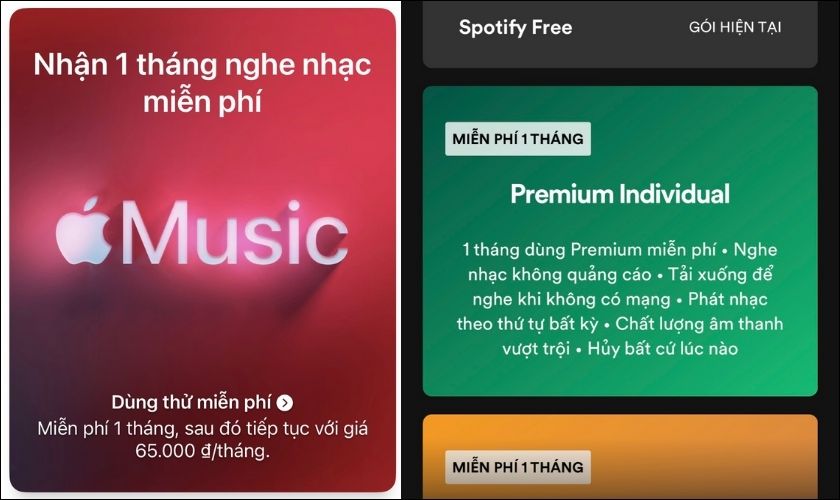 apple music và spotify cái nào tốt hơn