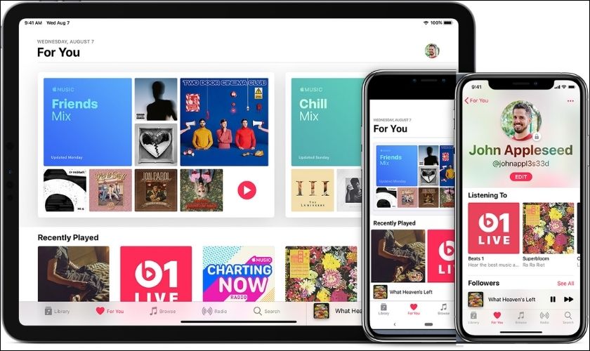 độ tương thích của apple music trên các thiết bị