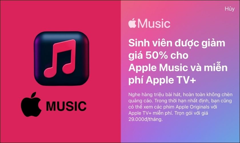 so sánh giá các gói apple music