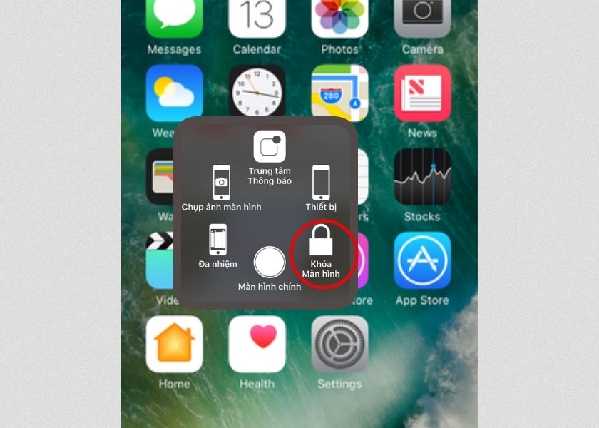 cách khóa màn hình hiển thị iPhone vị nút trang chính ảo ko cần thiết nút mối cung cấp 