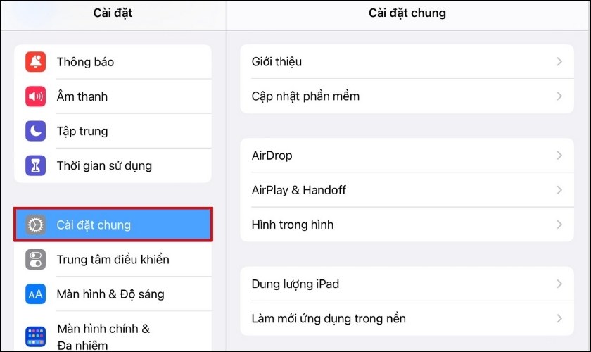 tắt nguồn ipad bằng cài đặt