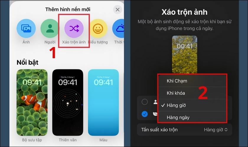 xáo trộn ảnh trên iphone