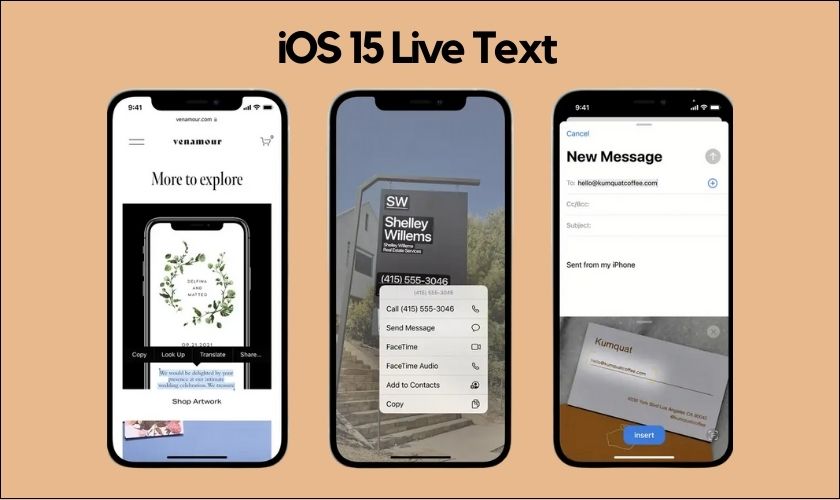 live text trên ios 15 có gì mới