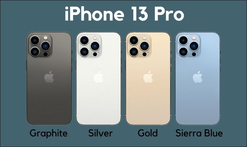 bảng màu của thế hệ iPhone 13 pro