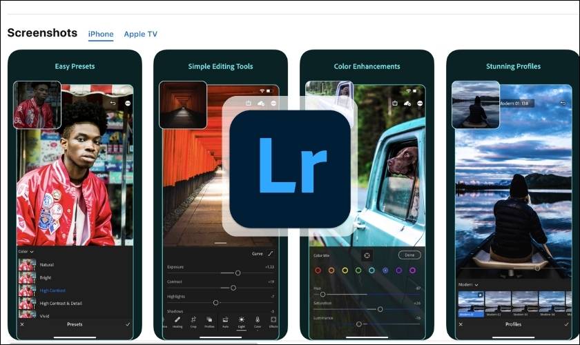 app lightroom trên điện thoại