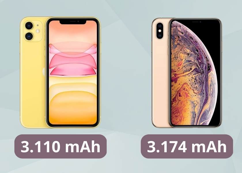 sự khác nhau về pin iphone 11 và xs max