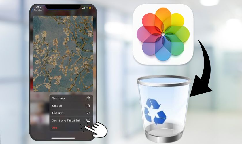 xóa ảnh trên iphone