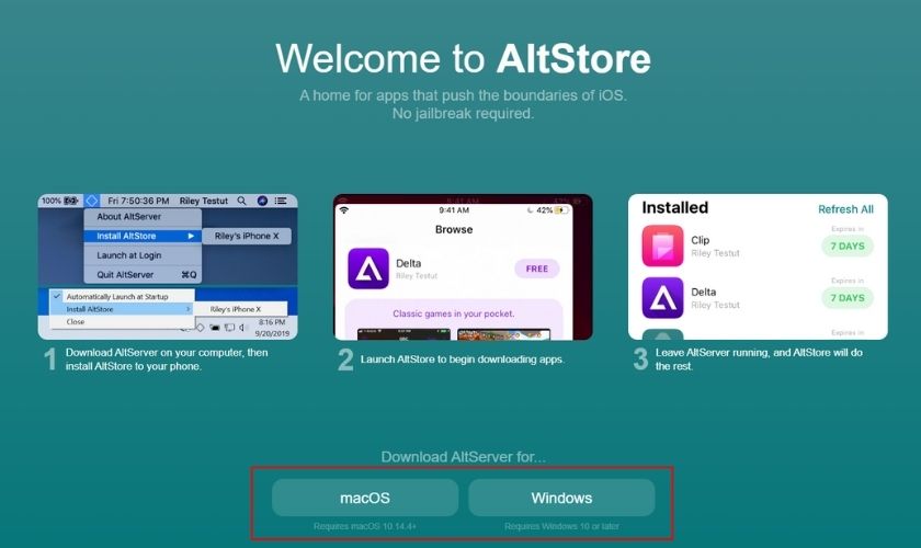 cách cài đặt altstore trực tiếp cho ios