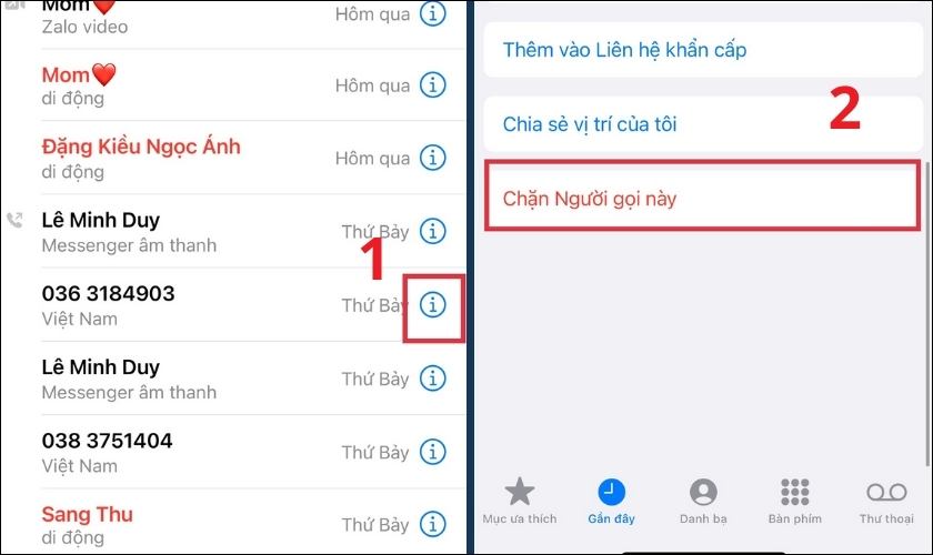 chặn số điện thoại lạ trên iphone