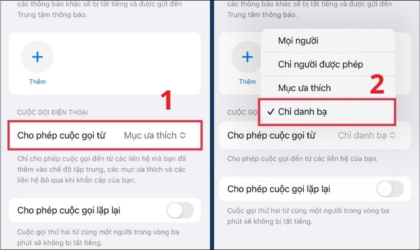 cách thiết lập chế độ không làm phiền 