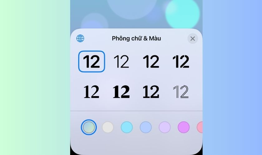 cách chỉnh màu giờ trên màn hình khóa iphone